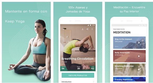 5 apps para relajarte 4 Keep Yoga es un sistema integral de meditación